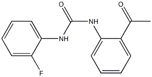 N-(2-acetylphenyl)-N'-(2-fluorophenyl)urea Structure