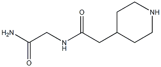 N-(2-amino-2-oxoethyl)-2-piperidin-4-ylacetamide Structure