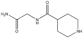 N-(2-amino-2-oxoethyl)piperidine-4-carboxamide 化学構造式