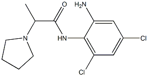 N-(2-amino-4,6-dichlorophenyl)-2-(pyrrolidin-1-yl)propanamide Struktur