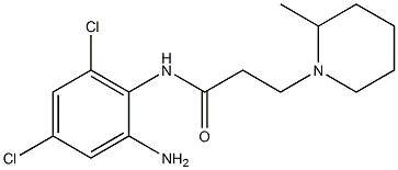 N-(2-amino-4,6-dichlorophenyl)-3-(2-methylpiperidin-1-yl)propanamide Struktur