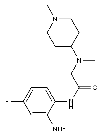 N-(2-amino-4-fluorophenyl)-2-[methyl(1-methylpiperidin-4-yl)amino]acetamide