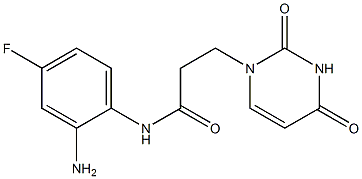 N-(2-amino-4-fluorophenyl)-3-(2,4-dioxo-1,2,3,4-tetrahydropyrimidin-1-yl)propanamide Structure