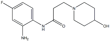 N-(2-amino-4-fluorophenyl)-3-(4-hydroxypiperidin-1-yl)propanamide Struktur