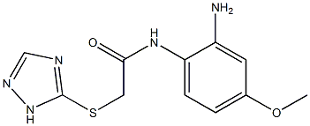 N-(2-amino-4-methoxyphenyl)-2-(1H-1,2,4-triazol-5-ylsulfanyl)acetamide 结构式