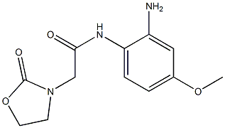 N-(2-amino-4-methoxyphenyl)-2-(2-oxo-1,3-oxazolidin-3-yl)acetamide Struktur