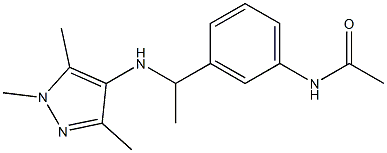 N-(3-{1-[(1,3,5-trimethyl-1H-pyrazol-4-yl)amino]ethyl}phenyl)acetamide Structure