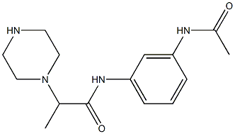 N-(3-acetamidophenyl)-2-(piperazin-1-yl)propanamide Struktur