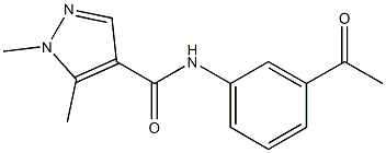 N-(3-acetylphenyl)-1,5-dimethyl-1H-pyrazole-4-carboxamide Structure
