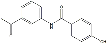 N-(3-acetylphenyl)-4-hydroxybenzamide Struktur