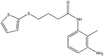 N-(3-amino-2-methylphenyl)-4-(thiophen-2-ylsulfanyl)butanamide Structure