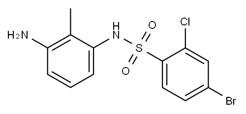 N-(3-amino-2-methylphenyl)-4-bromo-2-chlorobenzene-1-sulfonamide
