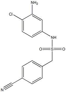 N-(3-amino-4-chlorophenyl)-1-(4-cyanophenyl)methanesulfonamide Struktur