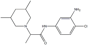N-(3-amino-4-chlorophenyl)-2-(3,5-dimethylpiperidin-1-yl)propanamide 结构式