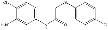 N-(3-amino-4-chlorophenyl)-2-[(4-chlorophenyl)sulfanyl]acetamide 化学構造式