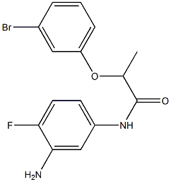 N-(3-amino-4-fluorophenyl)-2-(3-bromophenoxy)propanamide Struktur