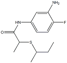 N-(3-amino-4-fluorophenyl)-2-(butan-2-ylsulfanyl)propanamide Structure