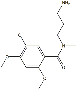N-(3-aminopropyl)-2,4,5-trimethoxy-N-methylbenzamide Struktur