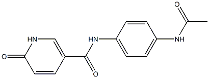 N-(4-acetamidophenyl)-6-oxo-1,6-dihydropyridine-3-carboxamide Structure