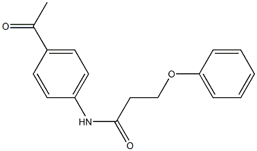 N-(4-acetylphenyl)-3-phenoxypropanamide 结构式
