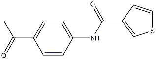 N-(4-acetylphenyl)thiophene-3-carboxamide Struktur