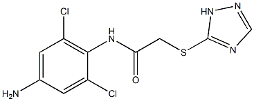 N-(4-amino-2,6-dichlorophenyl)-2-(1H-1,2,4-triazol-5-ylsulfanyl)acetamide Structure