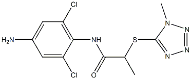 N-(4-amino-2,6-dichlorophenyl)-2-[(1-methyl-1H-1,2,3,4-tetrazol-5-yl)sulfanyl]propanamide Struktur