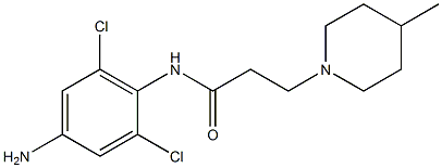 N-(4-amino-2,6-dichlorophenyl)-3-(4-methylpiperidin-1-yl)propanamide Structure