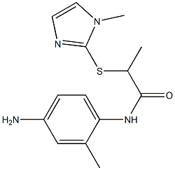 N-(4-amino-2-methylphenyl)-2-[(1-methyl-1H-imidazol-2-yl)sulfanyl]propanamide 结构式