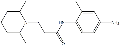 N-(4-amino-2-methylphenyl)-3-(2,6-dimethylpiperidin-1-yl)propanamide 结构式