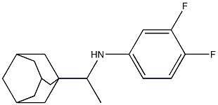 N-[1-(adamantan-1-yl)ethyl]-3,4-difluoroaniline Struktur