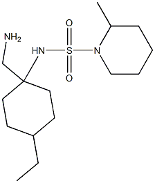 N-[1-(aminomethyl)-4-ethylcyclohexyl]-2-methylpiperidine-1-sulfonamide Struktur