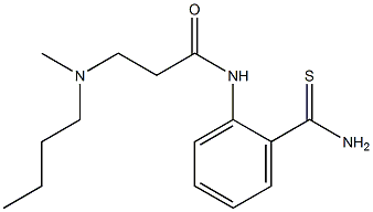 N-[2-(aminocarbonothioyl)phenyl]-3-[butyl(methyl)amino]propanamide Structure