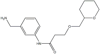 N-[3-(aminomethyl)phenyl]-3-(oxan-2-ylmethoxy)propanamide