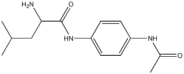 N-[4-(acetylamino)phenyl]-2-amino-4-methylpentanamide Struktur