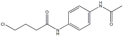 N-[4-(acetylamino)phenyl]-4-chlorobutanamide Struktur