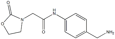 N-[4-(aminomethyl)phenyl]-2-(2-oxo-1,3-oxazolidin-3-yl)acetamide