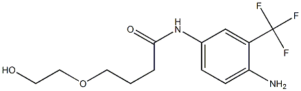 N-[4-amino-3-(trifluoromethyl)phenyl]-4-(2-hydroxyethoxy)butanamide Structure