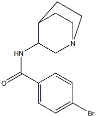N-1-azabicyclo[2.2.2]oct-3-yl-4-bromobenzamide 结构式