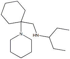 pentan-3-yl({[1-(piperidin-1-yl)cyclohexyl]methyl})amine Struktur