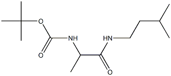 tert-butyl 1-methyl-2-[(3-methylbutyl)amino]-2-oxoethylcarbamate Struktur