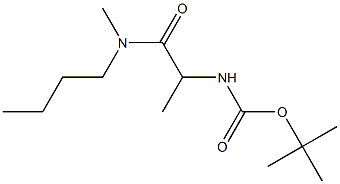 tert-butyl 2-[butyl(methyl)amino]-1-methyl-2-oxoethylcarbamate 化学構造式