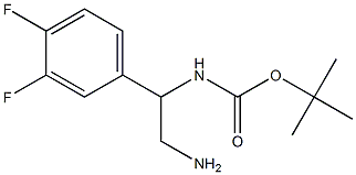 tert-butyl 2-amino-1-(3,4-difluorophenyl)ethylcarbamate Structure