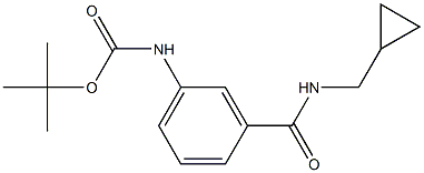 tert-butyl 3-{[(cyclopropylmethyl)amino]carbonyl}phenylcarbamate Struktur