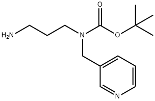 tert-butyl N-(3-aminopropyl)-N-(pyridin-3-ylmethyl)carbamate Struktur