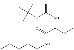 tert-butyl N-[2-methyl-1-(pentylcarbamoyl)propyl]carbamate Struktur