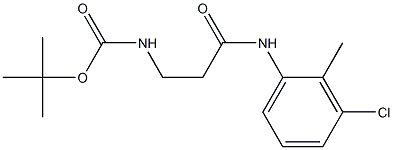 tert-butyl N-{2-[(3-chloro-2-methylphenyl)carbamoyl]ethyl}carbamate Struktur