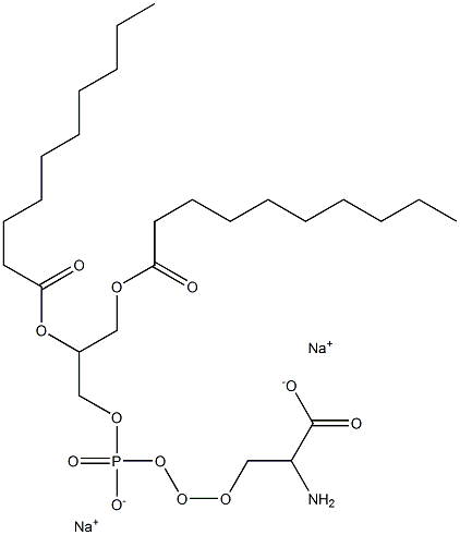 Decanoic acid 3-[(2-amino-2-carboxy-ethoxy)-hydroxy-phosphoryloxy]-2-decanoyloxy-propyl ester sodium salt Struktur