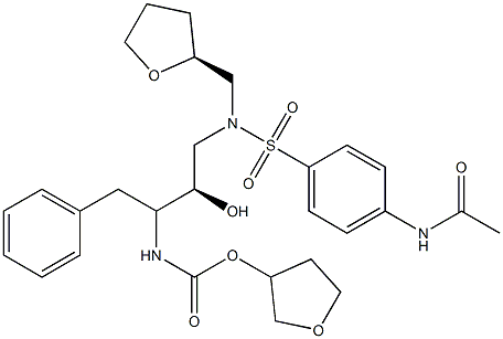 [(3S)-oxolan-3-yl] N-[(2S,3R)-4-[(4-acetamidophenyl)sulfonyl-[[(2S)-oxolan-2-yl]methyl]amino]-3-hydroxy-1-phenyl-butan-2-yl]carbamate