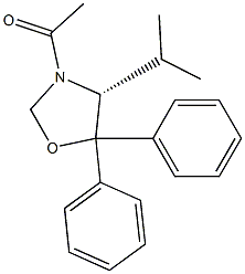 (R)-3-Acetyl-4-isopropyl-5,5-diphenyloxazolidine- Structure